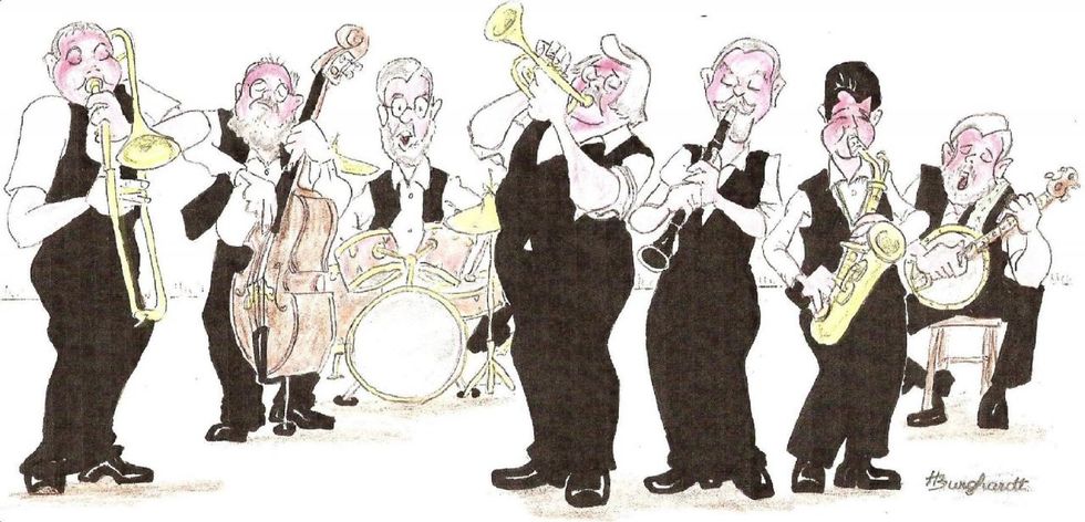 Papa Binnes Jazz Band · Zeichnung