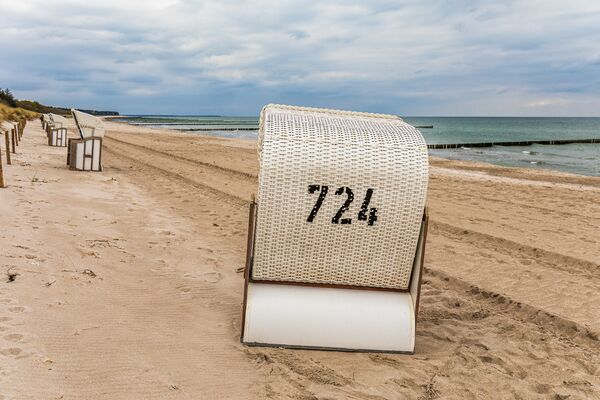 Strandkorb 724 am Strand