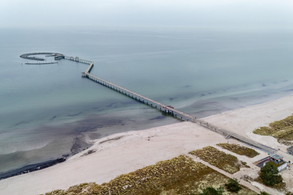 Prerow Pier in the Baltic Sea resort of Prerow