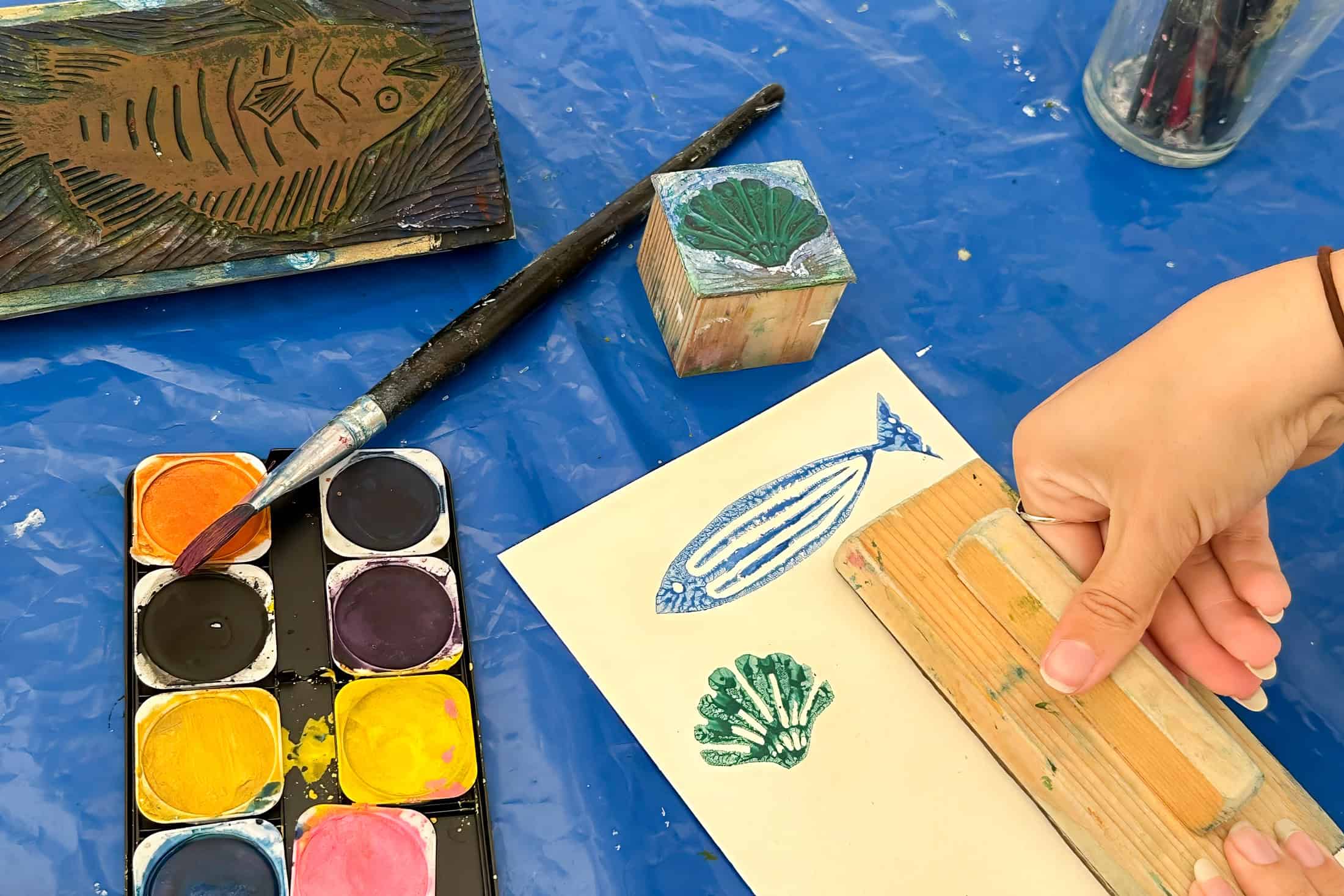 Linoldruck-Workshop für Kinder