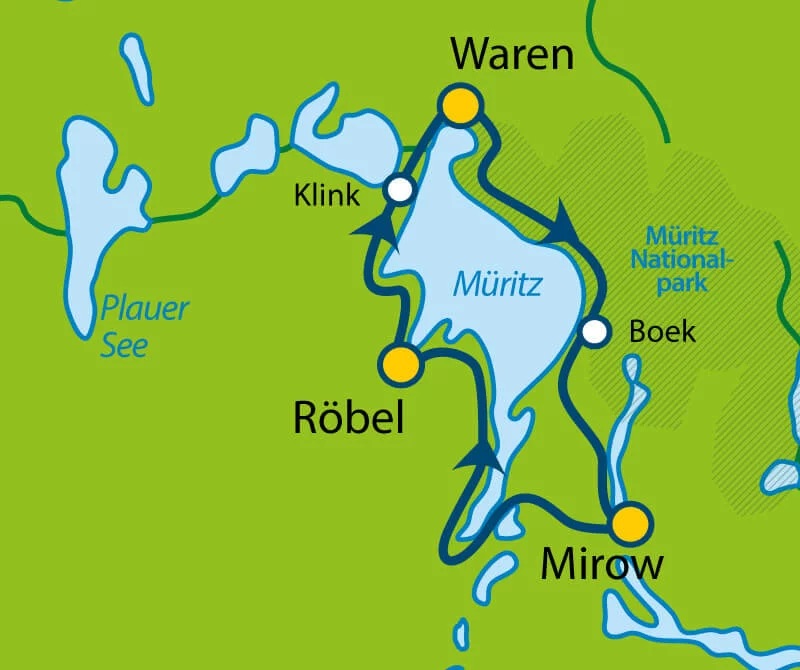 Kurztour: Rund um die Müritz (4 Tage)