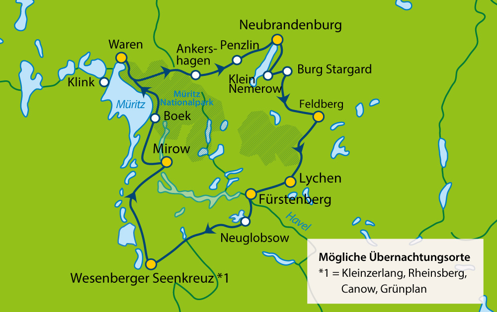 Radtour: Tour de Mecklenburg (8 Tage) 