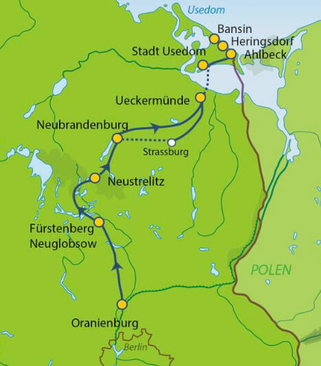 Radfernweg-Tour Von Berlin zum Ostseestrand (7 Tage)