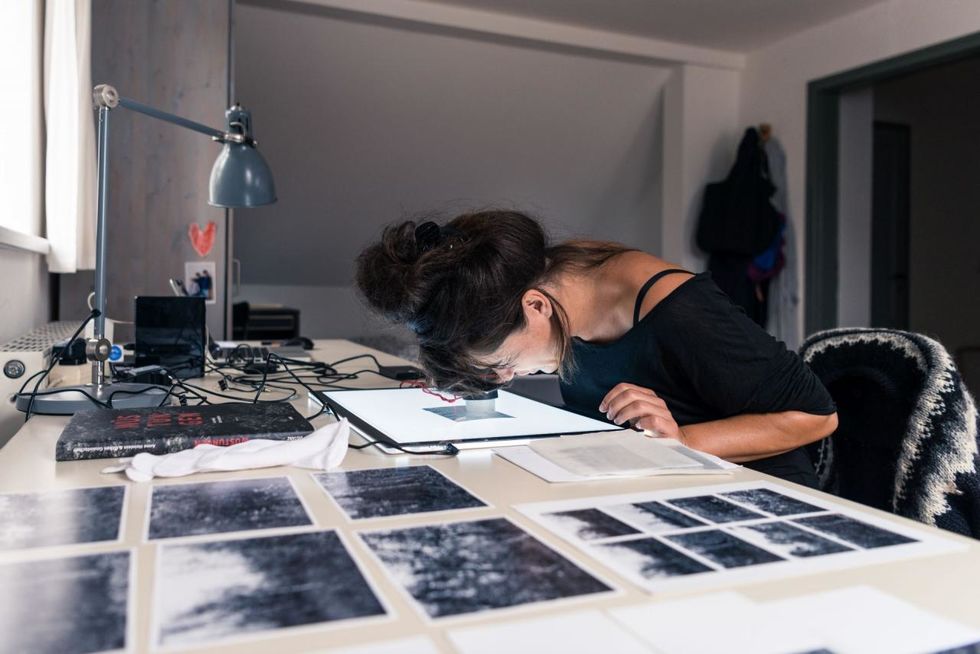 Fotografin Anne Heinlein 2018 im Künstlerhaus Lukas