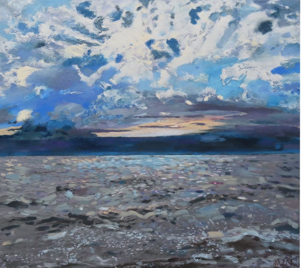 10 Evening by the sea 70 x80 cm 2023