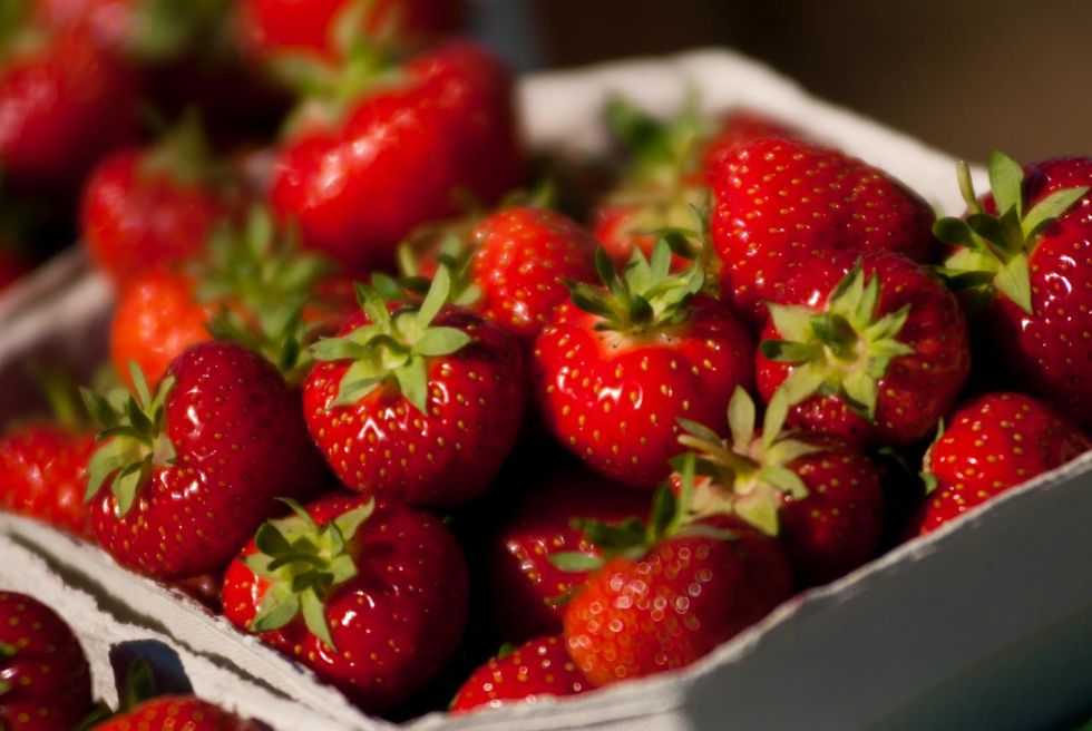 Leckere frische Erdbeeren